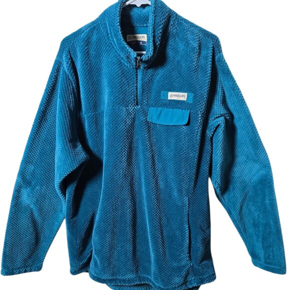 Magellan Outdoors Other - Magellan Outdoors Pullover Men's 1X Teal Fleece Quarter Zip Jacket Fishing